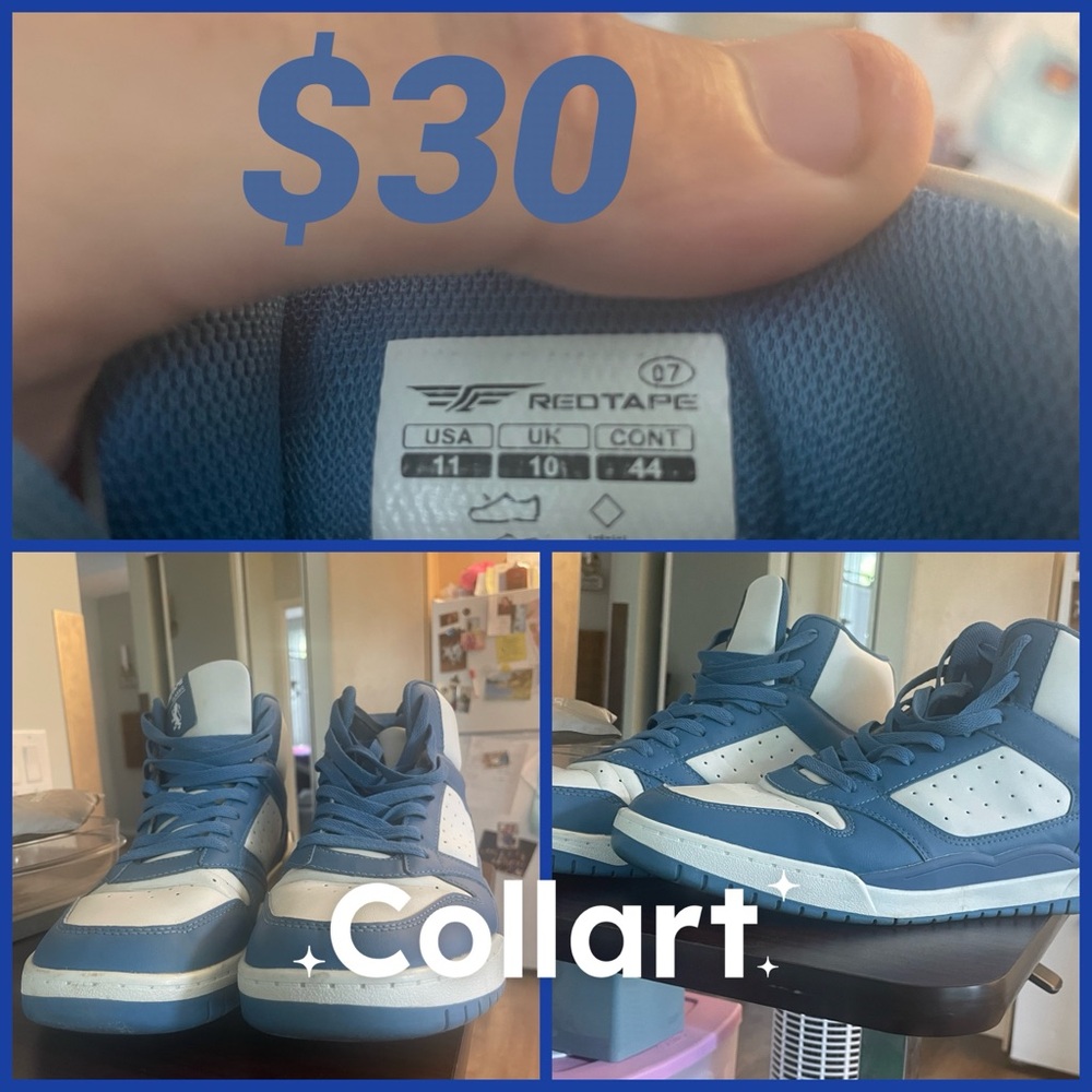 Brand(Redtape) size 11 blue and white sneakers 👟